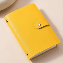 Organizador de efectivo con botón a presión minimalista, opciones de multicolor, páginas transparentes para contabilidad financiera, organizador de monedas y recibos, organizador personal portátil - Multicolor - Ver 12