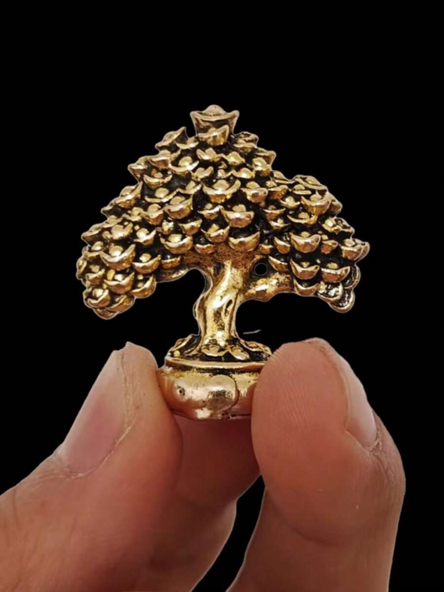 Pohon Uang Emas Antik, Pohon Batangan Emas Pembawa Kekayaan, Ornamen Kecil Hewan Teh Antik, Patung Kecil Kerajinan Tangan, Koleksi Kreatif, Hadiah Terbaik - Satu-Ukuran - View 1