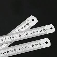 1/5pcs Multi-Size Metal Steel Ruler 15cm 20cm 30cm Thickened Aluminum Alloy Measuring Ruler Portable Precise Drawing Tool Suitable For Students School Office Woodworking DIY Random Style - True Color - View 2