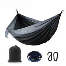 Heavy Duty Breathable Portable Hammock, Outdoor Nylon Hammock, Backyard And Camping Vacation Travel Essential Gift - A - View 7