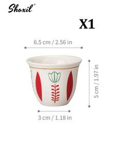 shoxil 1個玻璃咖啡壺，透明玻璃杯附鬱金香圖案，適用於冰咖啡、冷萃咖啡、居家、辦公室及派對 - 彩色 - 查看 13