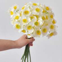 6/3/1 pieza Narcisos artificiales, Narcisos realistas blancos y amarillos, Adecuados para decoración de bodas, Decoración interior del hogar, Flores artificiales realistas para arreglos del hogar y bodas - Multicolor - Ver 3
