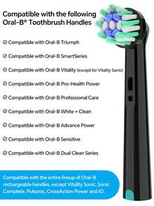 4/12 Count Compatible With OralB Electric Toothbrush Replacement Cross Clean Brush Heads, Toothbrush Head Refills Compatible With Oralb Pro Series Electric Toothbrushes - View 4
