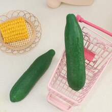 1pc Giant Pickle Squeeze Toy, 24cm Pickle Squeeze Toy, Fruit Squeeze Sensory Stress Relief Toy, Soft Touch Fun Design, Suitable For Teenagers, Students, Office And Home Use - Multicolor - View 4