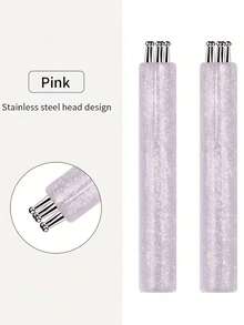 1pc Petal Pattern Nail Art Brush + Acrylic Color Card Stick, Multi-Color Acrylic Fiber Nail Art Pen, DIY Nail Art Creation Portable Nail Art Tool Travel Essential Accessory. Cute Petal Print Nail Art Brush Acrylic Color Card Stick Set, Single Pack Line Painting Pen, Home DIY Nail Art Display Stick Portable Nail Art Tool - Multicolor - View 8