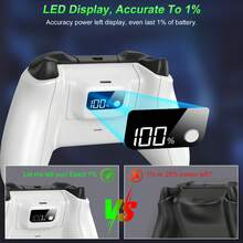 控制器電池 - 1200mAh 可充電電池，精確 LED 數位電量顯示，3-4 小時快速充電，長電池壽命，四層安全保護，包含 Type-C 充電線，適用於 X-B One 電池套件 - 查看 4