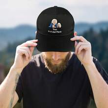 Custom Baseball Cap, Personalized Photo Unisex Cotton Hat, Add Your Text Picture Name Logo Team Hats Adjustable Cotton Cap For The Team Family Matching Styles Gift For Women Men - Black C - View 1