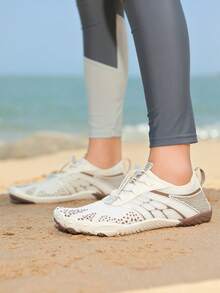 Unisex Creek Schuhe Wasserschuhe, leichte weiche Sohle bequem, langanhaltend atmungsaktiv, Outdoor Fitness, Sport, Schwimmen, Treffen, Laufen, Wasseraktivitäten - Beige - Übersicht 2