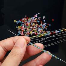 7Pcs Superfine Beading Needles, Soft Steel Wire Twisted Bead Threader For DIY Jewelry Bracelet Making - Steel - View 10