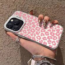 1 funda elegante para teléfono, no incluye cordón ni soporte. 1 funda para teléfono con diseño de corazón de leopardo rosa, compatible con Phone 17ProMax 16 15 14 13 12 11ProMax Pro Xs XS X 7plus 8plus. Silicona a prueba de golpes, estilo vintage femenino, linda y a la moda. Se puede regalar a amigos o a un ser querido. - Plateado - Ver 1