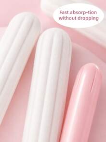 7-Pack Applicator Tampons, Portable Invisible, Sports Style, Suitable For Swimming, Daily Use, Overnight, Large/Small Capacity, Easy Insertion, Individually Wrapped, Mini, Extra Long, Anti-Breakage - White Tampons [with Applicator] - View 3