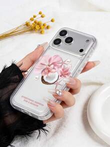 Fresh Flower & Coconut Pattern Phone Case, Compatible With IPhone & Compatible With Samsung Galaxy, Waterproof, Shockproof, Anti-Drop, Anti-Scratch - Multicolor - View 3