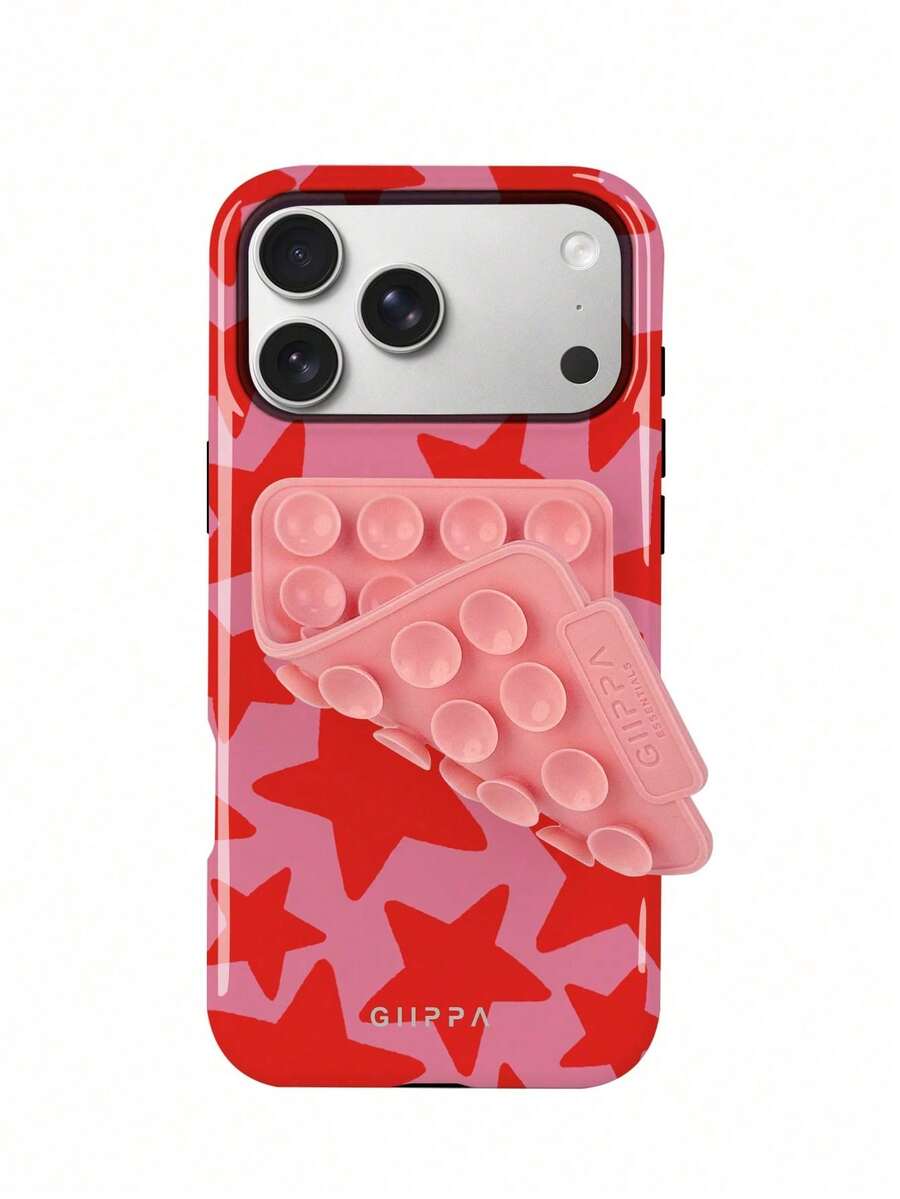 A Stylish Phone Case. Does Not Include Lanyard Or Stand. GIIPPA 1pc Dark Blue Star Print Phone Case, Suitable For IPhone 17 Professional Max, 16 Professional Max, 15 Professional Max, 14 Professional Max, Stylish And Interesting Korean Phone Case, Compatible With IPhone 11/12/13/14/15/16 Professional Max. Also, Stylish Design Suitable For Both Men And Women, Ideal Gift For Girlfriend On Easter Or Birthday. - 紅色2 - 查看 1