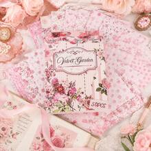 50 hojas de papel de scrapbook con flores para diario de recortes, papel de scrapbook, planificador, creación de tarjetas, álbum y manualidades DIY - papel - Ver 4