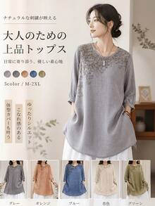 Women Blouses & Shirts - Apricot - View 2