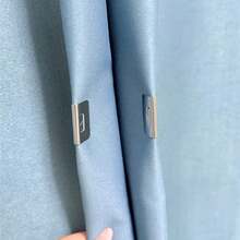 1Pair/3/4/6/10/12Pairs Magnetic Curtain Blackout Clips, Closure Fixing Buckles, No-Drill No-Sew Home/Dorm Blackout Accessories, No Hole Required, Light-Blocking Anti-Transparent, Curtain Clips, Suitable For Home, Bedroom And Office Curtains - Silver - View 9