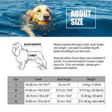 Dog Life Jacket, Large Dog Swimming Boating Life Vest, Suitable For Small Medium Large Dogs, Reflective Dog Life Jacket Life Buoy Swimsuit, With Rescue Handle, High Buoyancy - Multicolor - View 3