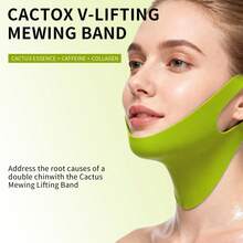 Tightening V-Face CACTOX COOLING V-UP MASK Cactus Pulling Bandage - Lime Green - View 4