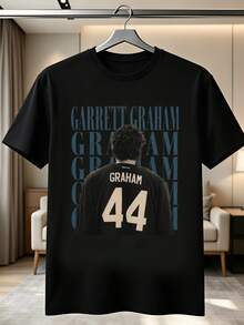 This Year's New Style Jersey: Garrett Graham 44 Briar U Jersey, Briar University Hawks Hockey Team Jersey, Hockey And Romance Graphic Jersey, Jersey For Fa - 黑色 - 查看 1