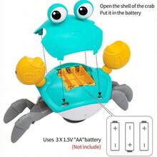 Induction Crawling Crab Baby Doll, Hard-To-Catch Crab For Happy Baby Interaction, Interactive Music Tummy Time Crab Doll, Moving And Dancing Crab Suitable For Toddlers, Educational Fun Doll For Boys And Girls - QC-3Y Sensor Crab - View 12
