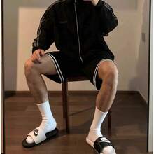 1/2/5/6/10 Paia di Calze Invernali Spesse Nere & Bianche, Alla Moda Casual, Comode Traspiranti Anti-Odore, Adatte per Sport all'Aperto, Corsa, Fitness - Multicolore - Visualizzare 6