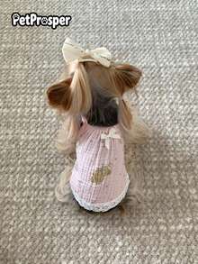 Breathable Pet Harness Dress, Lightweight & Cool Summer Outfit For Small/Medium Pets, Cute Floral Print Lace Trim Dog/Cat Clothes, Comfortable Princess Style For Daily Wear - Multicolor - View 8