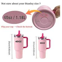 1/2pcs Replacement Lid Caps Compatible With Stanley 40oz Tumbler, Includes Straw Flip Lid, Leak-Proof, Reusable - Multicolor - View 4