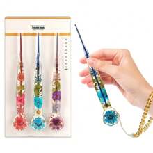 3pcs New Cat Paw Shaped Crochet Hook Set, Exquisite Bubble Shell Packaging, Resin Drip Transparent Ergonomic Handle Crochet Hooks, Suitable For Sewing, Knitting, DIY Yarn Handmade Scarves, Clothes, Crafts - 3pcs Blister Pack Of Epoxy Crochet Hooks - View 3