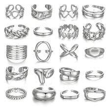 20Pcs Minimalist Gold Stackable Ring Set, Asymmetric Hollow Twist Chain Multi Style Knuckle Rings, Women Stacking Finger Jewelry - 20pcs - View 9
