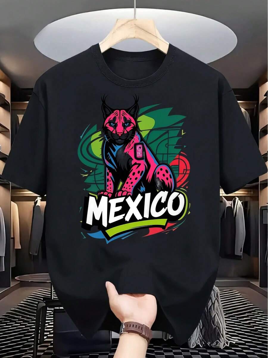 Patriotic Mexican T-Shirt - Perfect For Independence Day! Comfortable 180g T-Shirt, Ideal As A Gift For Family And The Office. - Black - View 1