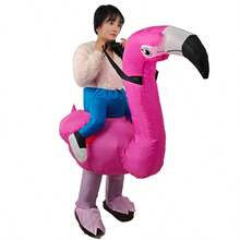 1pc Adult Inflatable Flamingo Costume, Fits Height 1.5-2m, Suitable For Christmas, Cosplay, Anime Role Play, Party, Stage Performance And Masquerade - Flamingos - View 9