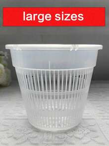 Thickened Root Control Flower Pot, Transparent Breathable Plastic Flower Pot For Phalaenopsis, Cymbidium, Dendrobium Planting Base, Breathable Pot Cover, Root Control Pot, Nutrient Bowl And Seedling Cup - A - View 10
