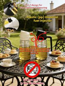 1pc 2-In-1 Spray Bottle, Suitable For Oil, Soy Sauce, Vinegar And Other Liquids. Odorless Nozzle, Even Atomization, Can Be Used For Cooking, Salad Dressing, Marinade, Etc. Suitable For Kitchen Use. It Can Also Be Used For Gardening Watering, Home Cleaning, Home Essentials, Kitchen Essentials, With Random Color (Hand Wash Only) - Multicolor - View 2