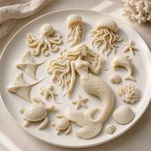 2pcs Ocean-Themed Silicone Mold Set, Featuring Sea Creature And Mermaid Designs, Resin Casting Molds, Suitable For DIY Resin Crafts, Jewelry Casting, Clay, Ideal For Home Decor And Gifts Making - 2PCS - View 3
