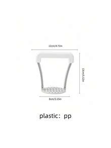 1 pieza Prensa para Puré de Papas con Malla Precisa, Machacador Manual de Plástico Grueso, Diseño Ergonómico para Uso Fácil en la Cocina - Blanco - Ver 9