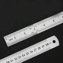 1/5pcs Multi-Size Metal Steel Ruler 15cm 20cm 30cm Thickened Aluminum Alloy Measuring Ruler Portable Precise Drawing Tool Suitable For Students School Office Woodworking DIY Random Style - True Color - View 4