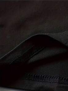 cuello redondo manga corta impresa camiseta para mujeres, Y2K, corazón formado por mariposas y detalle de leopardo que representa amor y libertad, adecuada para fiestas y uso cotidiano - Negro - Ver 5