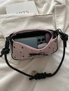 Niche High-Aesthetic Ditsy Floral Crossbody Shoulder Bag For Women 2026 New Fashion Casual Minimalist Large Capacity Pleated Handbag - Pink - View 8