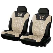 9pcs/4pcs Universal Butterfly Pattern Embroidered Car Seat Covers - Polyester Fabric, All Seasons Applicable, Airbag Compatible, Hand Washable - Suitable For Sedans, 4pcs Set Includes 2 Seats & 9pcs Set Includes 5 Seats Options) - ZYT5 - View 16
