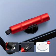 A 2-In-1 Car Safety Hammer Featuring A Window Breaker And Seatbelt Cutter - An Emergency Escape Tool With An ABS And Alloy Structure, Portable 3.64 Inch Design, Includes A Convenient Mounting Bracket, Vehicle Safety Tool, Stylish Metal Appearance - Car Window Breaker - View 12