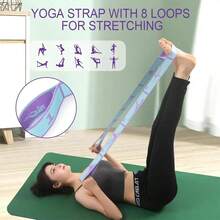 Elastic Stretching Strap With Loops For Physical Therapy & Rehab, Knee Hip Leg ROM Post-Surgery, Yoga Strap For Stretching, Leg Lifter Strap Mobility Aid, Hamstring Calf Back - Multiple Styles - View 5