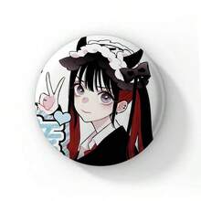 58mm 卡通可愛愛心漫畫《我太想把你穿起來了》琺瑯胸針 五條和也 卡通胸章圓形動漫收藏徽章裝飾 - 58 mm - 查看 31