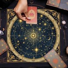 1 buah Taplak Meja Tarot Rune Ramalan Altar Tarot Penutup Meja untuk Pesulap Permainan Papan Harian Alas Kartu - MultiWarna - View 3