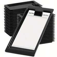 5/8PCS Check Bill Tray Holder, Black Plastic Tip Tray, Guest Receipt Holder, Tip Tray, Coin Tray, Miscellaneous Tray, Tray For Hotel, Cash, Credit Card, Bill, Waiter Tip Tray - Black - View 1