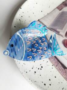 1pc Ocean Series Tropical Fish Shaped Hair Claw Clip, Acetate Hair Claw For Women, Half-Up Hair Accessory, Fun Creative Beach Hair Clip, Versatile Daily Seaside Hair Accessory, Summer Accessory - Multicolor - View 4