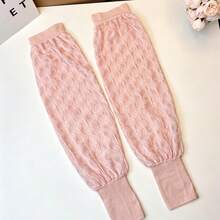 溫柔仙女風蕾絲防曬冰絲袖套 薄款寬鬆防曬袖套 女款冰絲袖套 夏季時尚 - A - 查看 2