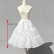 80cm/70cm/60cm/40cm/30cm 新娘禮服內裙 2層/4層 柔軟網紗裙 可調腰圍 蓬鬆襯裙 適用於婚紗、蘿莉塔、Cosplay - 彩色 - 查看 12