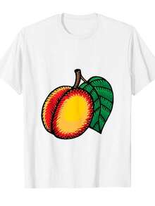 amiseta de Hombre con Estampado de Melocotones - Camiseta Casual de Manga Corta y Cuello Redondo con Diseño Colorido de Melocotones, Adecuada para Todas las Temporadas, Ideal para Uso Casual - Negro - Ver 7