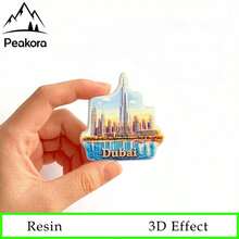 旅行紀念品樹脂3D冰箱貼 - 科威特、多哈 & 杜拜城市天際線系列，迷你地標冰箱貼，家居裝飾品，送給朋友和節日禮物的完美選擇 - 1PC - 查看 14