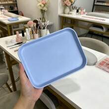 1pc Colorful Rectangular Nail Brush Storage Tray, Nail Tweezers & Pliers Tool Cleaning Soak Box, Nail Scissors Holder, Desktop Nail Polish Bottle Tray, Nail Cotton Pads And Nail File Storage Box - Multicolor - View 13